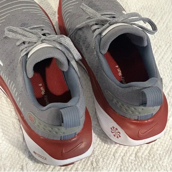 Nike Gray and Red Athletic Shoes - Picture 5 of 7
